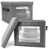 HOMELUX THEORY Hard Shell China Storage Containers for Dishes, 2pcs