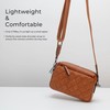 Alldaily Small Triple Zip Crossbody Purse for Women, Leather Phone