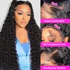 FCUFCU 28 Inch Deep Wave Lace Front Wigs Human Hair