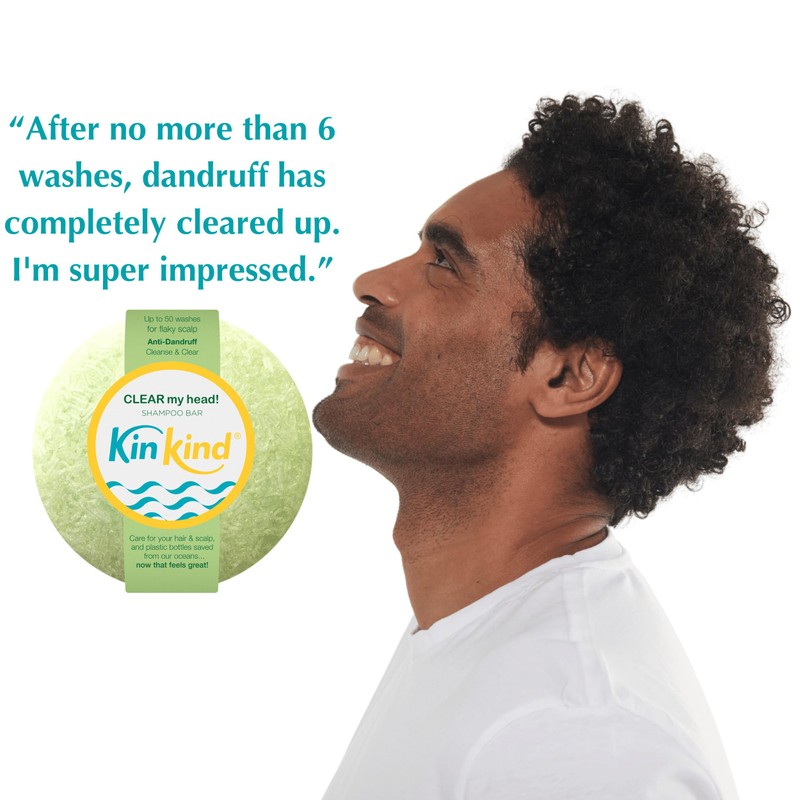 KinKind Shampoo Bar - CLEAR My Head! Anti Dandruff Shampoo