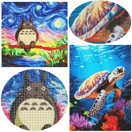 A8MENX0 Cat Diamond Art Painting, 5D Diamond Art Kits for Adults Beginners Cats, Anime Sea Turtle Diamond Painting Kits for Adults, Full Drill Gem Art Kits Home Wall Decor 12x16 inch