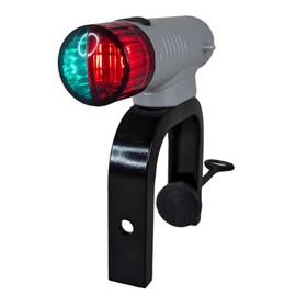 Pactrade Marine Battery Navigation Lights for Boats LED - Portable Red/Green Bow Light (Clamp Mount) - Kayak Fishing Accessories, Jon Boat Accessories Marine
