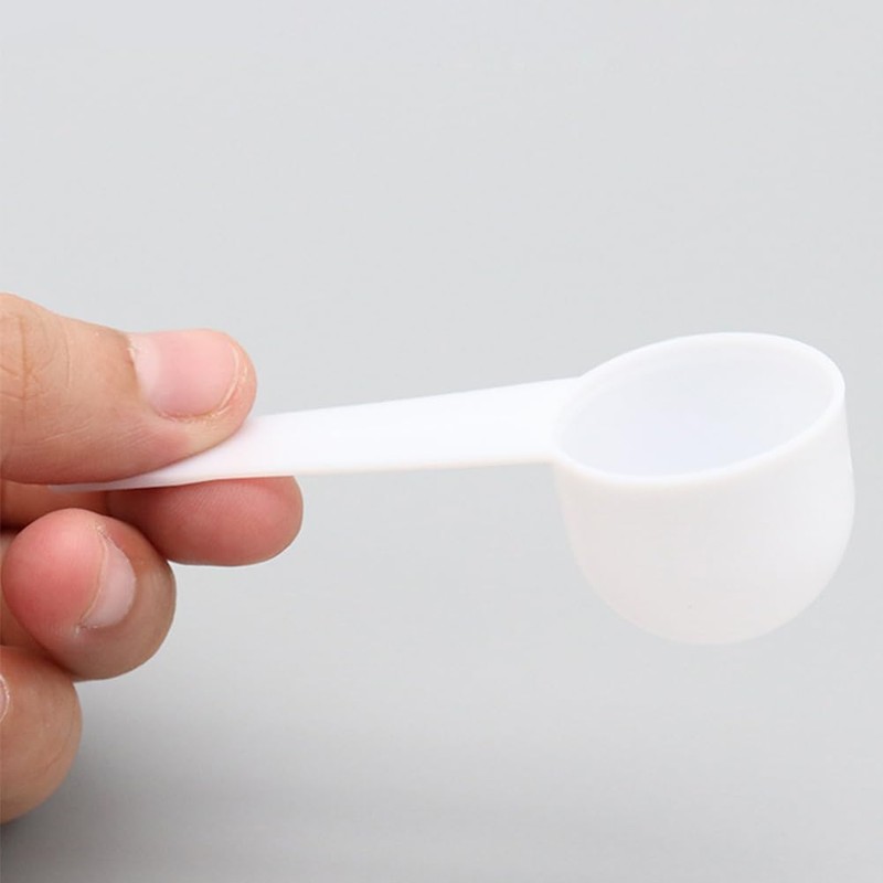 10Pcs 5 Gram/10 ml White Plastic Tablespoon Measuring Spoons with
