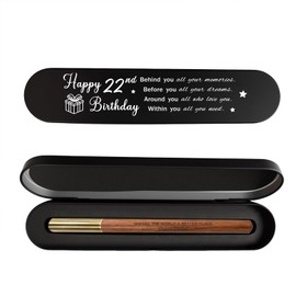 iyaone 22nd Birthday Gift for 2004 Born - Engraved Wooden Gel Pen & Keepsake Box Set, Meaningful 22 Year Old Gift for Men & Women
