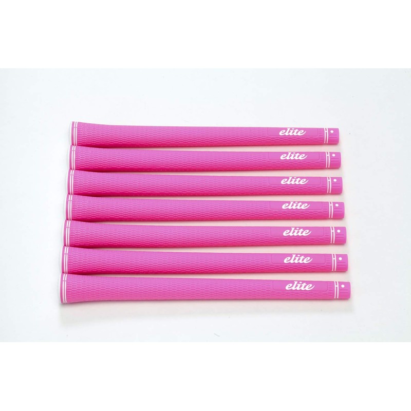 elitegrips SX38 Golf Grips, Set of 7, Deep Pink, Backline