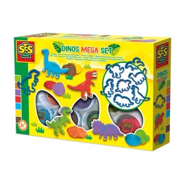 SES Creative 00503 Clay Mega Dinosaur Set with Cookie Cutters