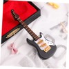 NOLITOY Mini Electric Guitar Model Black Miniature Guitarra Decor with