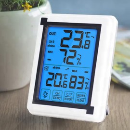 Retoo Wireless Weather Station with Outdoor Sensor, Multifunctional Wireless Weather Station with Digital LCD, Wireless Weather Station with Sensor, Thermometer, Hygrometer, Barometer, Radio Time