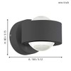 EGLO Wall/Ceiling Lamp, Aluminium Integriert, 3 W, Anthracite