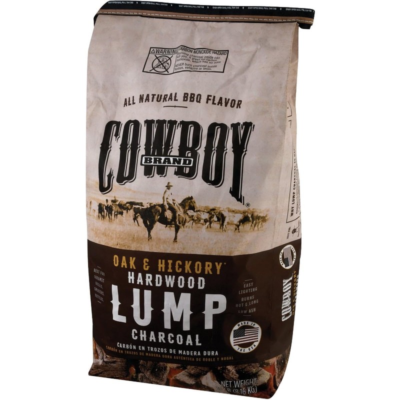 Cowboy 13518 Southern Style Hardwood Lump Charcoal, 18 lb