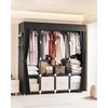 Mavivegue Clothes Organizer with 4 Hanging Rods, Portable Closet Wardrobe,