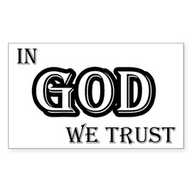 CafePress in God We Trust Rectangle Bumper Sticker Car Decal