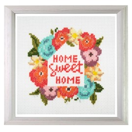 Trimits Mini Counted Cross Stitch Kits, 13 x 13cm (5 x 5in), Home Sweet Home