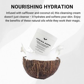 Coconut Cleansing Crème by Adrien Arpel, Facial Cleanser & Makeup Remover, Balm Hydrates & Softens Sensitive, Dry & Mature Skin, 4 oz