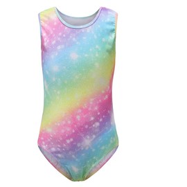 Sinoem Gymnastics Leotards for Girls Long Sleeve/Sleeveless Gradient Color Sparkle Leotard Dancing Ballet Gymnastics Athletic for Little Girl