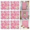 RIDDSEE Flowers Wall Backdrop 6PCS 16.5x16.5 Inch Floral Wall Panel