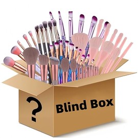 BS-MALL Pinceles de Maquillaje Herramientas de Maquillaje Caja de Belleza Caja Ciega–Como Bolsa de Pinceles de Maquillaje Juego de Esponjas de Maquill