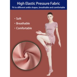 Ankle Braces for Men & Women, 2 pcs Ankle Compression Sleeve Plantar Fasciitis Brace Plantar Fasciitis Relief, Arch Support Socks Ankle Sleeve Ankle Brace for Sprained Ankle (Medium, Pink)