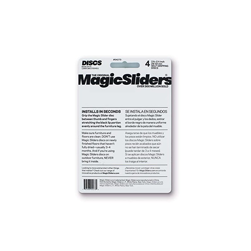 Magic Slider 1/4" Round Self-Adhesive Furniture Sliders – Protect Floors