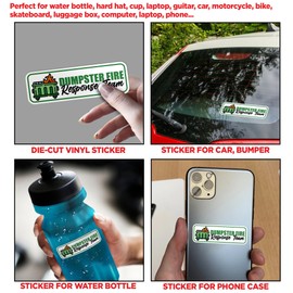 (3Pcs) Dumpster Fire Response Team Sticker Funny Quote This is Fine 2" Die-Cut Waterproof Vinyl Sticker for Hard Hat Laptop Water Bottle Phone Kindle Decal Stuff Gifts for Her Him 2 Inches