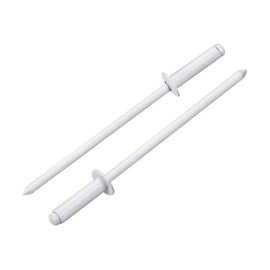 uxcell 60Pcs 3/32" x5/16 Aluminum Blind Rivets, Aluminum Grip and Steel Mandrel, Dome Head Long Split Rivets for Metal, Furniture, Automotive, White