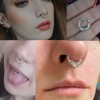 MODRSA 16G Septum Piercing Stainless Steel Nose Lip Eyebrow Rings