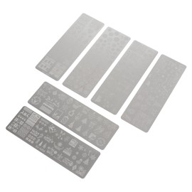 OHPHCALL Practical Nail Art Plates Christmas Print Template Nail Stamping Stencils for Press Decals