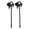 LANGHONG 2PCS Retro Viking Hairpin For Women Axe Skull Hair