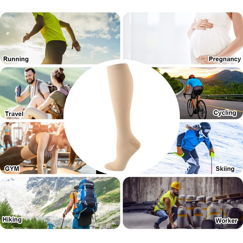 HYCOPROT Compression Socks for Women & Men Circulation (3 Pairs)