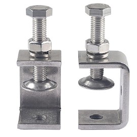 Ponezg C Clamp Stainless Steel 35 mm C Clamps Screw Clamps Small Clamping Screw Clamp Clamps Metal Clamp Bracket Table Clamp 6-29 mm Adjustable Jaw Openings M8 Clamp Set, C-Clamp (Pack of 4)