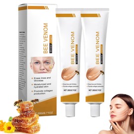 2 Stück Bienengift Anti-Falten-Creme, 20g Bienengift Creme faltencreme, Multi Purpose Beecream, Anti-Falten-Feuchtigkeitscreme für Gesicht und Hals für Alle Hauttypen