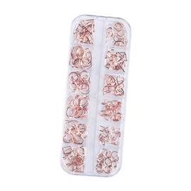 Outanaya Nail Charms Metal Rivets for Manicure Decoration Nail Art Accessories Easy to Apply Fingernail Patches for Home Salon Use