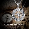 HELORET Compass Necklace Sun and Moon Compass Pendant Necklace Inspirational