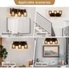 Farmhouse Bathroom Vanity Light, 3-Light Wood Bathroom Light Fixtures Over
