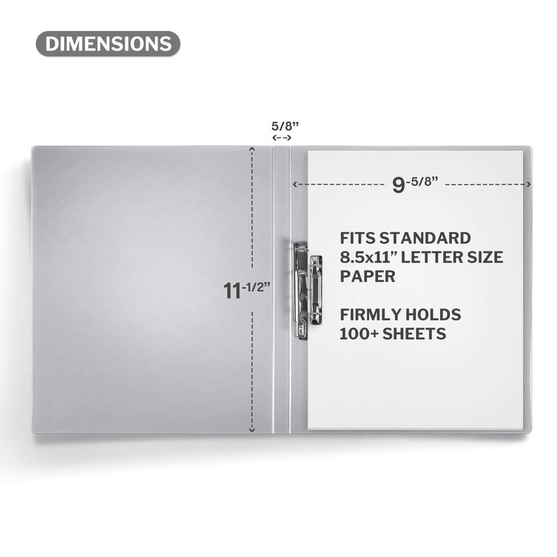 CRANBURY Punchless Clamp Binder (Dusky Gray), Ringless Binder Holds 100