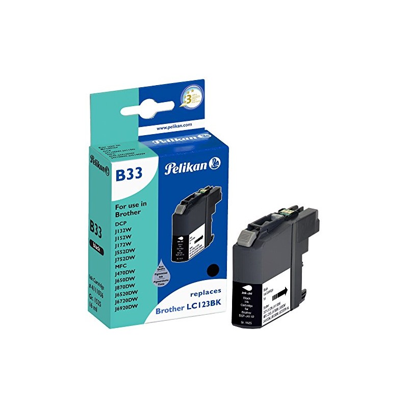Pelikan 4111036 Ink 4110 Replaces Brother LC-123BK Black Unknown