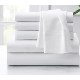 Oeko-Tex Purely Organic 300 Thread Count 6-Piece 100% Turkish Organic Cotton Sheet Set (Queen)