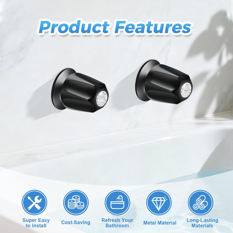 Vayolli 2 Piece Bathtub Shower Knob Replacement Kit for Price