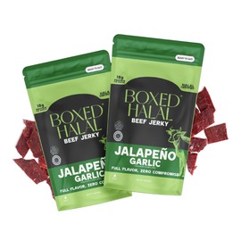 Halal Beef Jerky, 4 Flavors - Boxed Halal (Jalapeño Garlic)