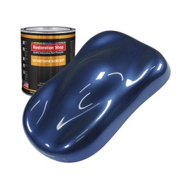 Restoration Shop - Sapphire Blue Metallic Urethane Basecoat Auto Paint - Quart Paint Color Only - Professional High Gloss Automotive, Car, Truck Refinish Coating