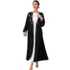 IDOPIP Muslim Abayas for Women Long Sleeve Open Front Cardigan