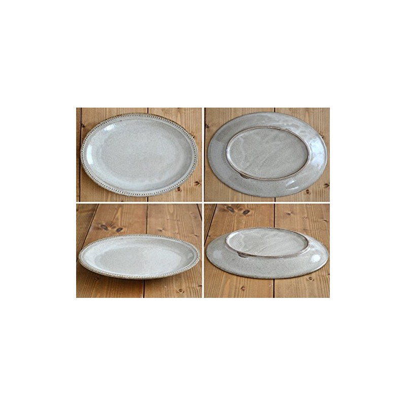 Tableware East Oval Plate, Dot Oval Plate, 9.4 inches (24