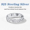 Silvora Eternity Ring for Woman Sterling Silver Irish Knot Band