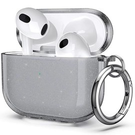 USTIYA SF Funda para AirPods 3 Case 2021 Carcasa,Airpods3 Funda Shock-Absorción TPU Cover (Gris Translúcido)                                          