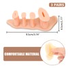 LALASTYLE 3 Pairs Toe Separators Soft Gel Toe Spacers for