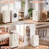 Slim Laundry Hamper with Wheels,20 Gal (75L) Rolling Laundry Basket