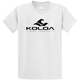 Koloa Surf Company Classic Wave Logo Heavy Cotton T-Shirts-2X-Large-White/b