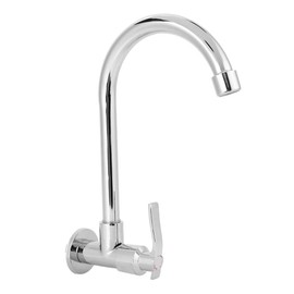 Yctze Kitchen Sink Faucets, Household Kitchen Faucet Single Cold Wall Mounted Faucet Tap G1/2in (Without Hose)