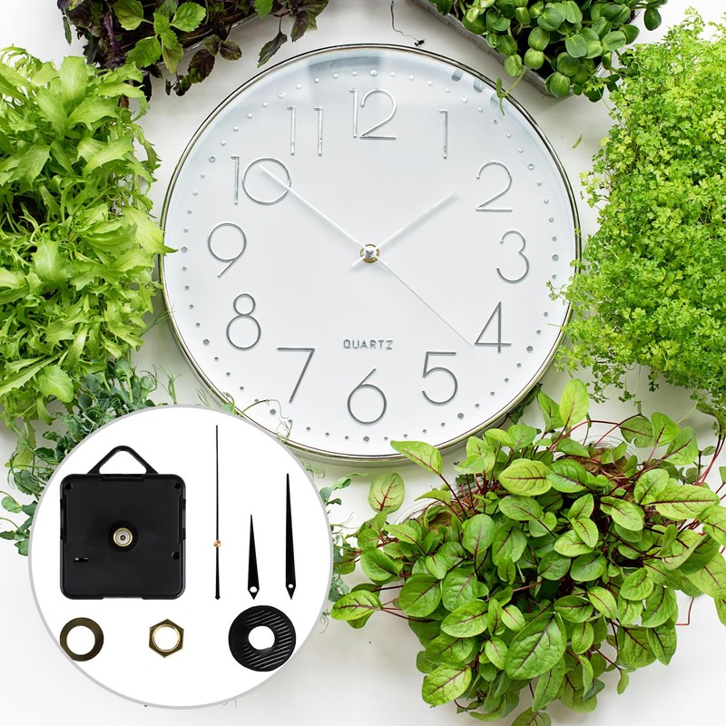 Bojueshaw Clock Movement, Silent Mechanism, High Torque, Wall Mount, Black,