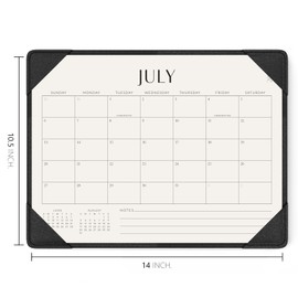 Jotsome Desk Calendar 2025-2026 with Desktop Mat, Academic Desk Pad Calendar From July 2025 to December 2026 14x10.5 inch for Home Office and School, Easy Planning, Black